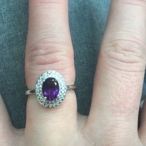 Amethyst and Diamond Ring